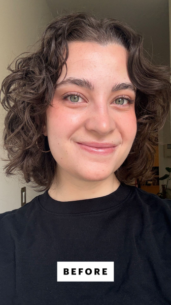 Allure senior commerce editor Sarah Felbin before applying the Jones Road The Brow Gel